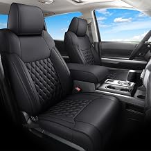 Huidasource Tacoma Front Seat Covers Fit for Toyota Tacoma 2024-2026 All Cab SR, SR5, Limited, TRD Sport/Off-Road,Trailhunter Front Row, 360 Full-wrap Leather Car Seat Cover Front Pair/Black