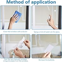 Vista 4 de 20 calcomanías de gran tamaño anticolisión para ventana de pájaro para evitar golpes de pájaros en puertas, ventanas, vidrios
