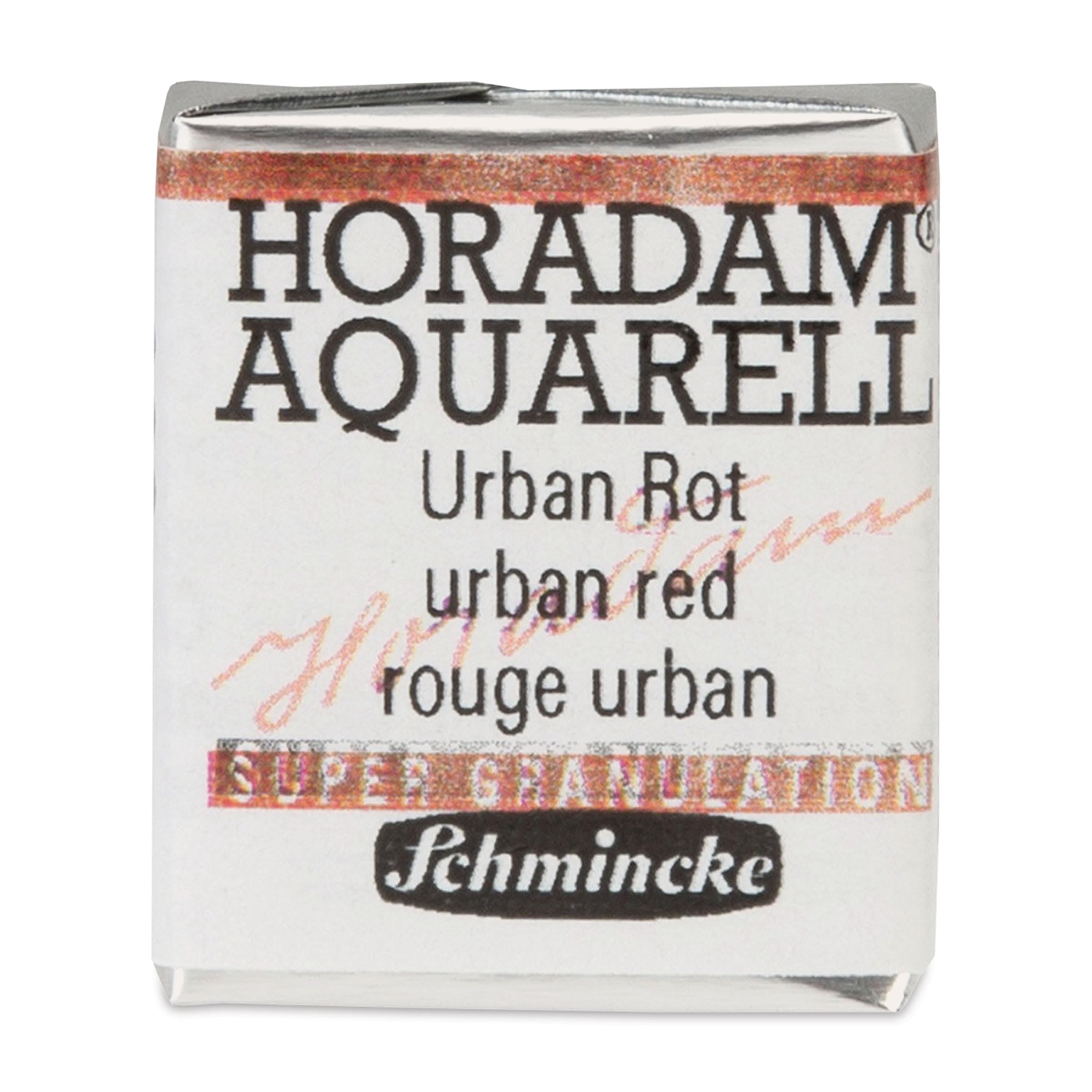 Schmincke, HORADAM® AQUARELL, Super Granulation, 14 916 044 Urban Yellow, 1/2 pans, very strong granulating colors, finest
