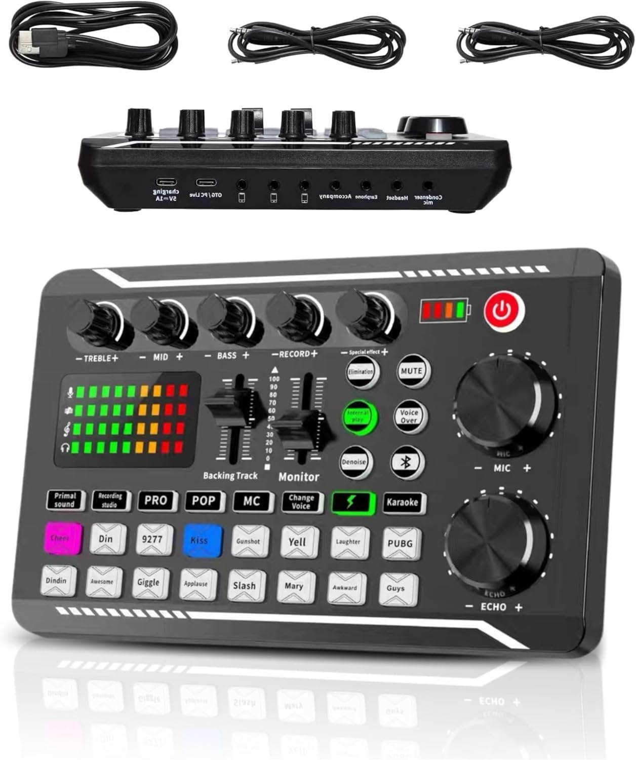 Bewinner F998 Live Sound Card with included cables