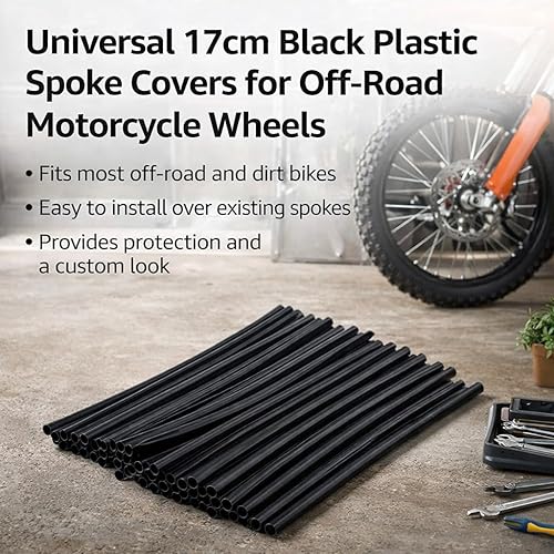 Miniatura 3 de Keenso - Juego de 36 fundas para radios de llantas de motocross, kit de envolturas de protección para motocicleta, protector universal de motocross