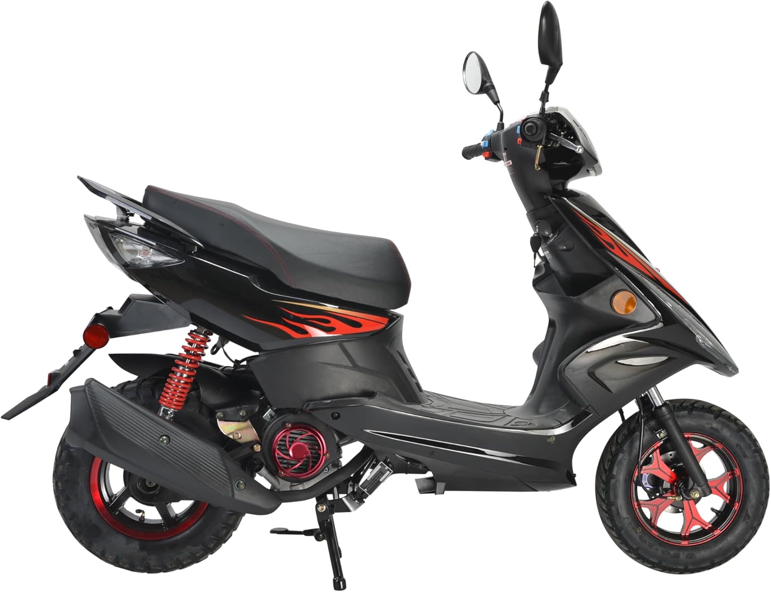 HHH Wave 150cc Fully Automatic Gas Scooter Moped for Youth and Adult 150 cc Street Bike with 10" Aluminum Wheels (Black)