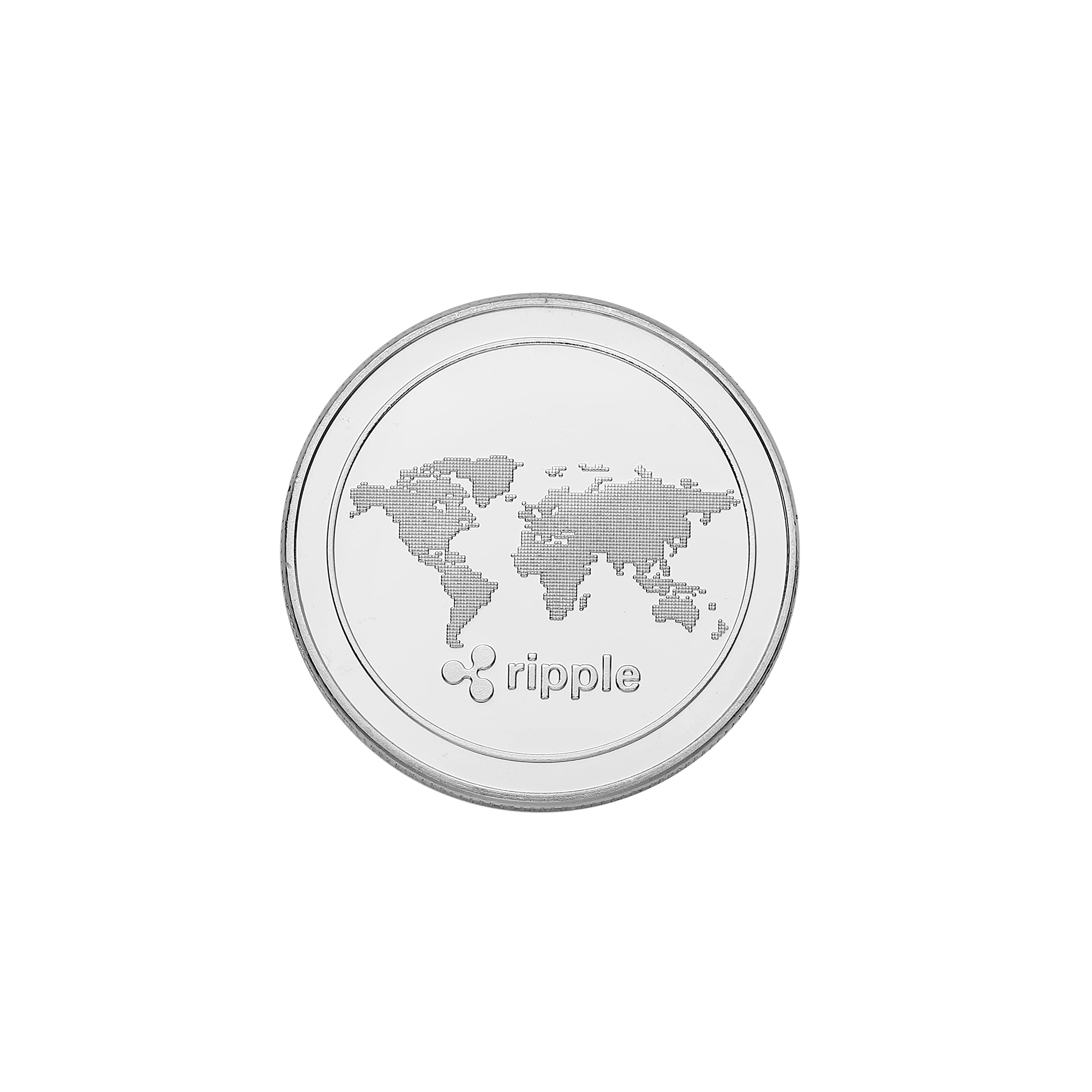 USL RIPPLE (XRP) Novelty Crypto Currency Physical Collectible Gold or  Silver Plated Coin alternative to Bitcoin (Silver) : Amazon.co.uk: Toys &  Games