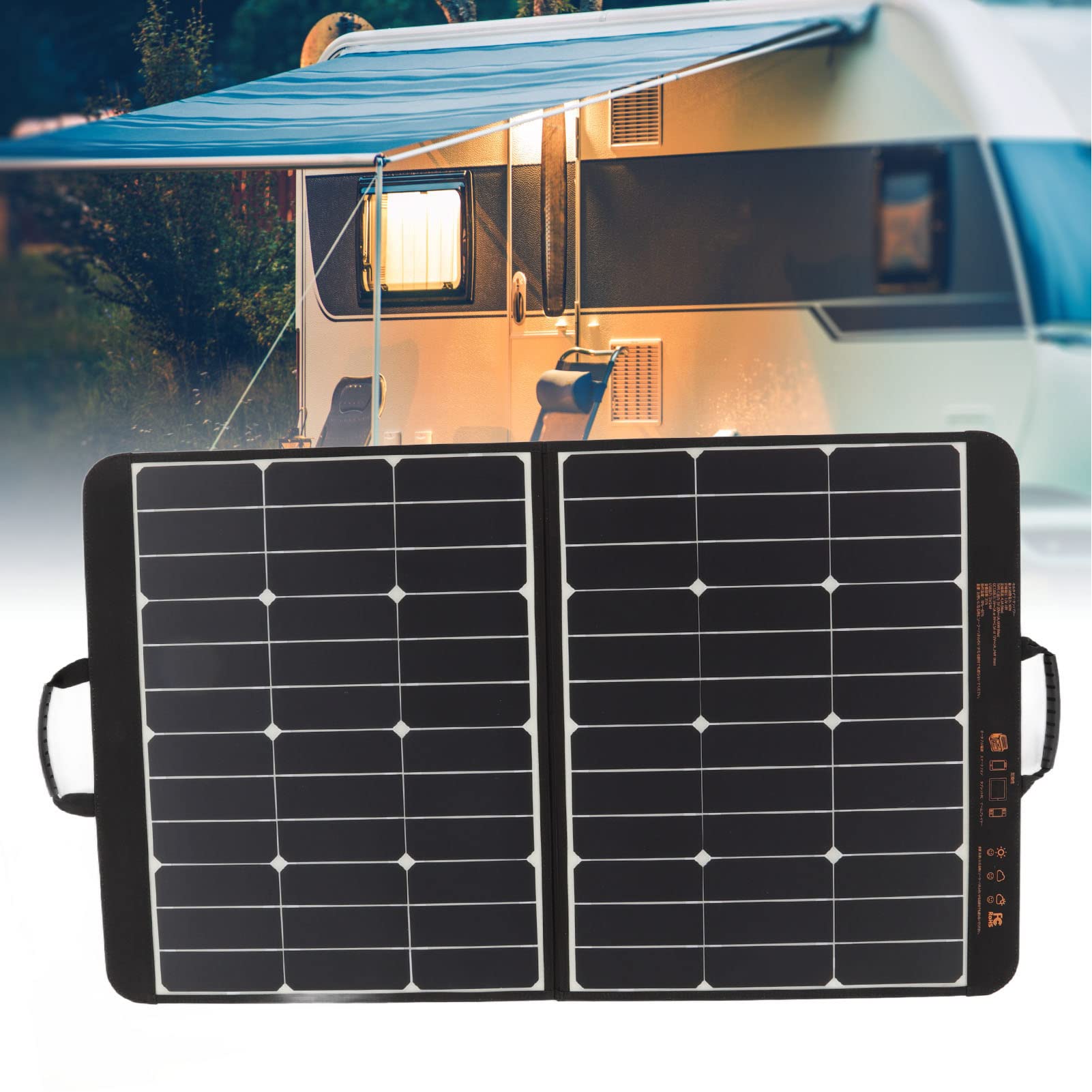 Panel Solar Plegable 80W con USB CC para Acampar Senderismo Viaje