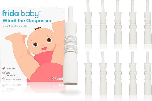 Frida Baby Windi Gas Passer, Baby Gas Relief, Colic Baby Relief, Made in USA, 100% Natural, Safe & Effective Instant Constipation Relief for Babies & Infants, 10ct