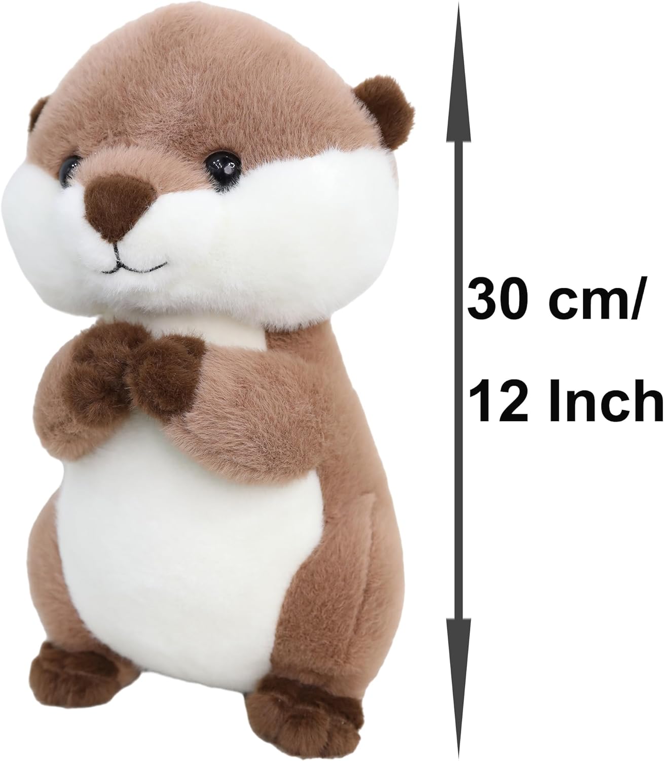 Praying Otter Stuffed Animal, 12 Inch Soft Fluffy Otter Plush Toy, Washable Cuddling, Cute Otter Doll Gift for Kids & Lovers for Holiday Christmas Birthday Home Decor and Travel