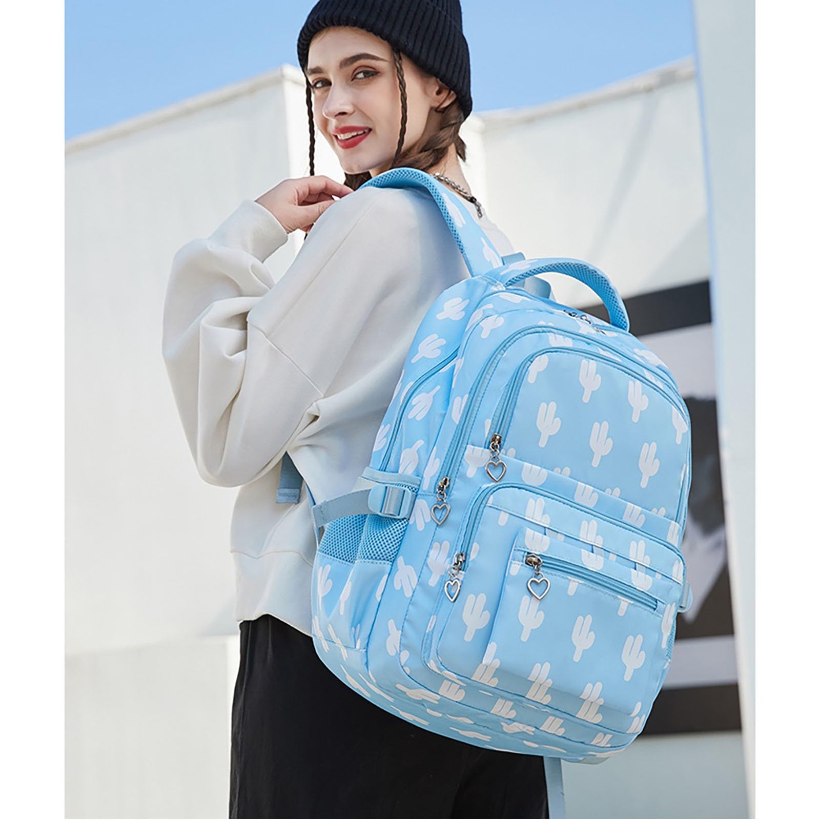 Zaino Bambina Bambino Scuola Set 3 Pezzi Zainetto Elementari con Astuccio Borsa Merenda Leggero Multi Tasca per Viaggio Gita Scolastica