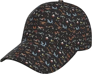 Sponsored Ad - Colorful Lips and Lipstick On Black Striped Background Baseball Cap Adjustable Dad Hat Hats Fashion Fall Wo...