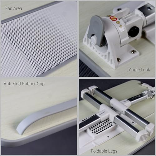 Miniatura 9 de Escritorio de regazo para computadora portátil  Escritorio plegable para laptop para cama y sofá, soporte portátil y ligero para laptop para