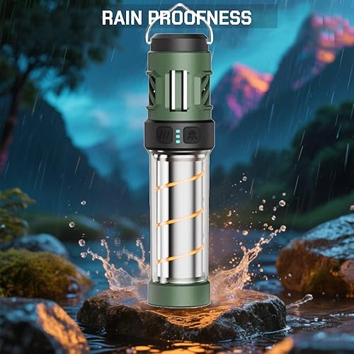 Miniatura 3 de Linterna y linterna de campamento repelente 3 en 1 con calefacción de doble zona, 6 almohadillas de repuesto de 48 horas, base magnética, carga