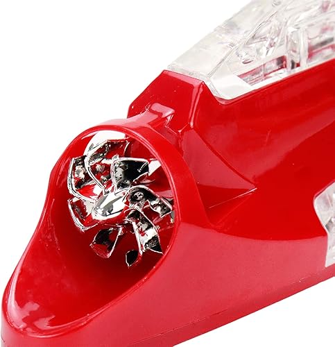 Miniatura 5 de Modengzhe Adorno de luz LED para techo de automóvil, decoración de antena de aleta de tiburón, color rojo (base de 4-34 x 2-12 pulgadas)