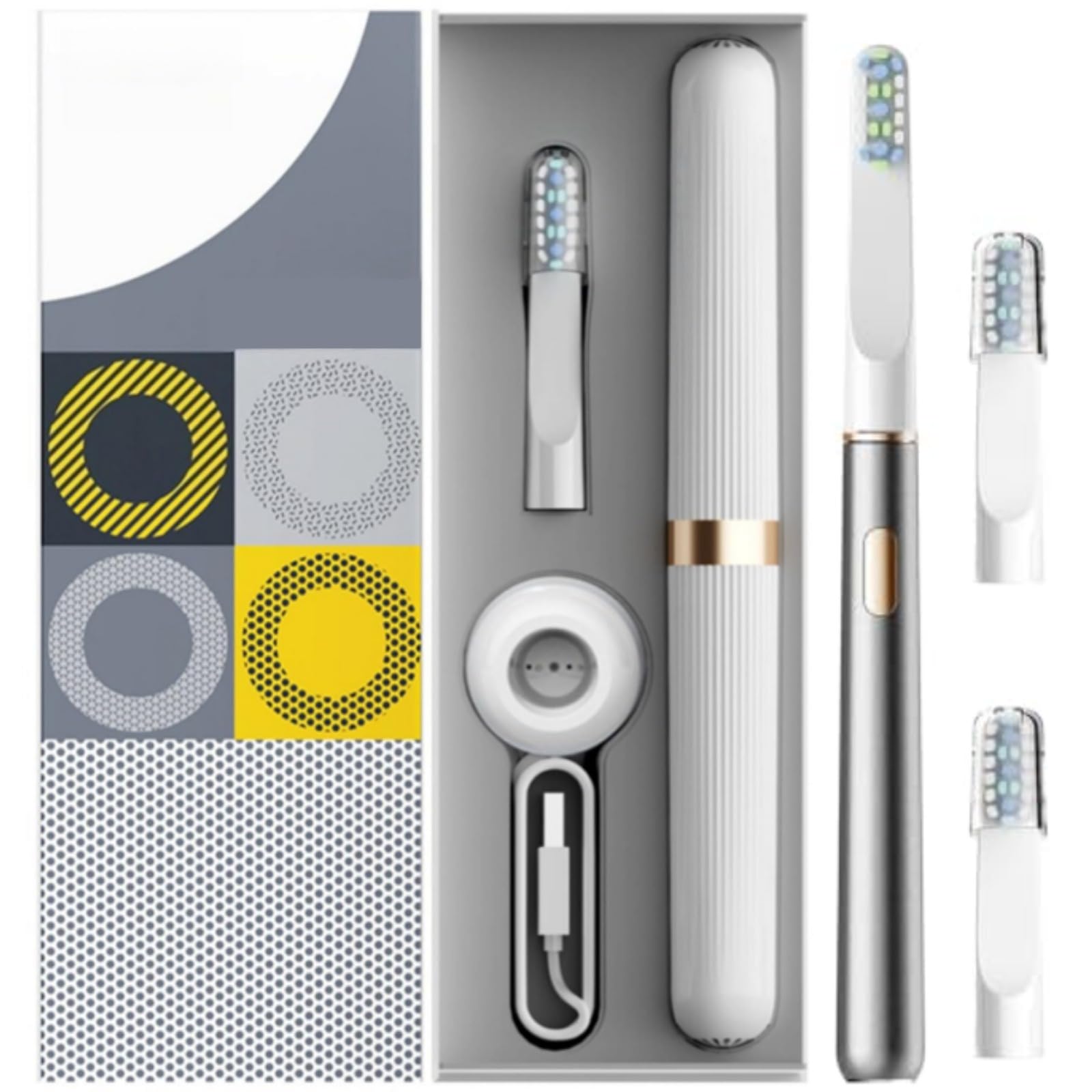 Miroshine Electric Toothbrush – Tecnologia Sonica, 3 Modalità, 6-8 Settimane di Batteria, Design Compatto (Rosa)