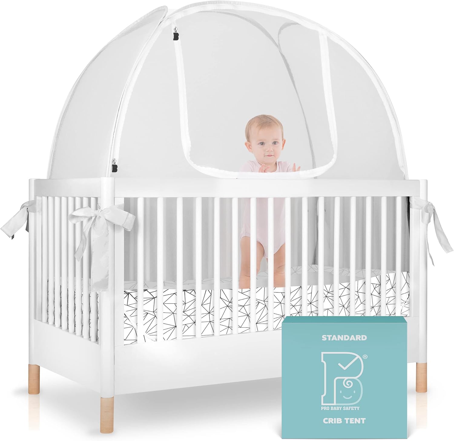 Pro Baby Safety Pop Up Crib Tent, Fine Mesh Crib Netting Cover to Keep