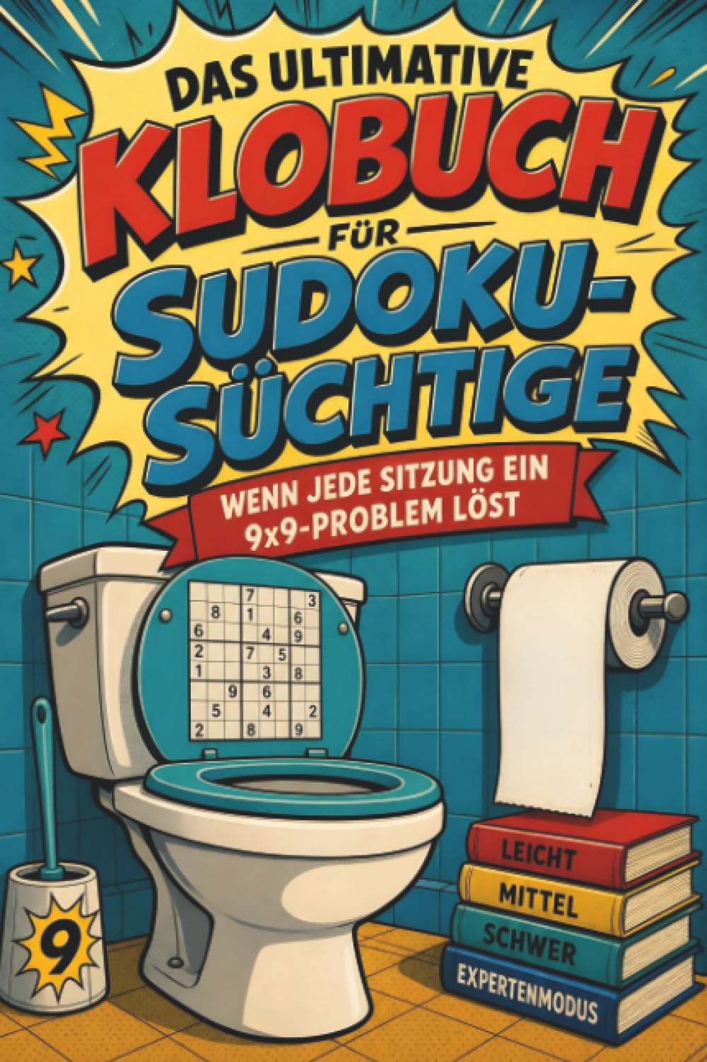 Das ultimative Klobuch für Sudoku-Süchtige: Wenn jede Sitzung ein 9x9-Problem löst. Lustiges Geschenk für Fans von Sudoku, Rätseln und 9x9-Knobeleien