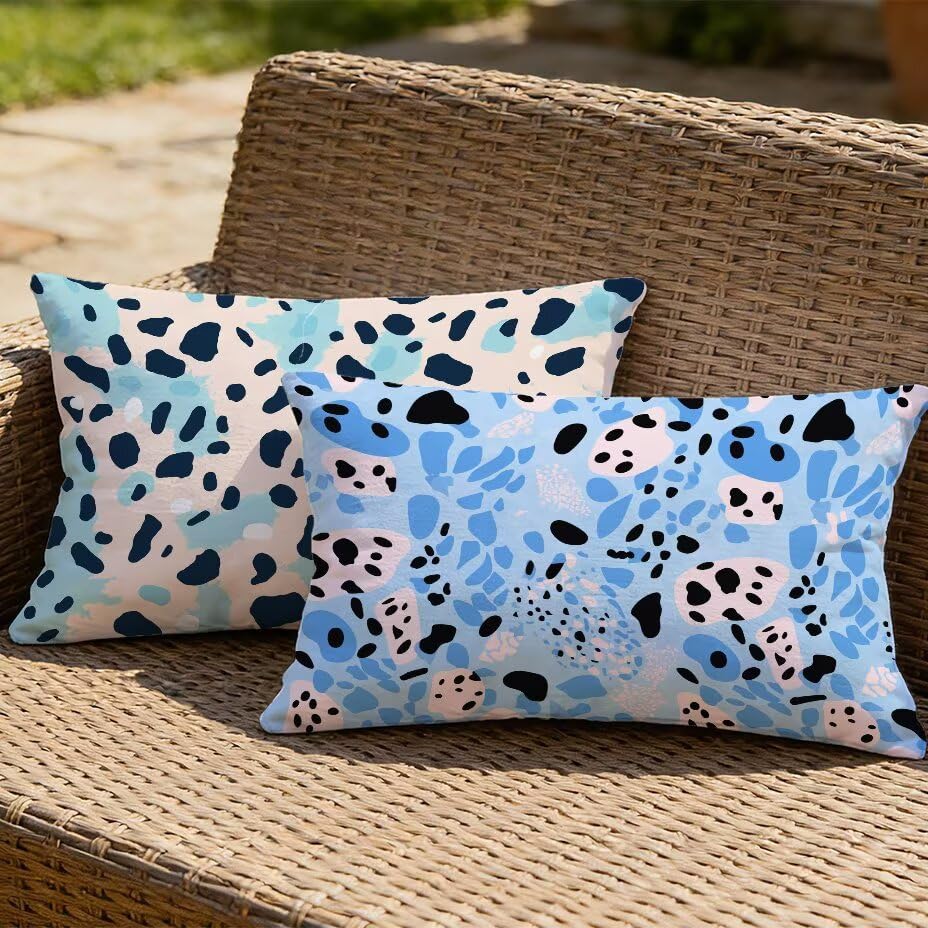 Housse de coussin de jardin 60x80 imperméable bleu ciel déco mobilier extérieur patio