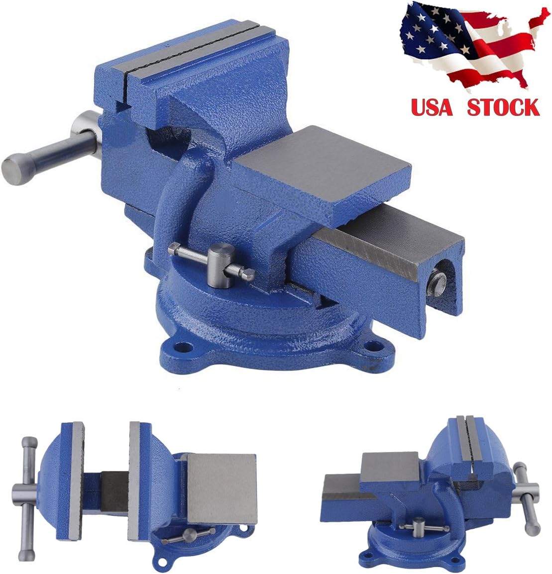 Bench Vice Clamp (5") Heavy Duty Craft Repair Swivel Base Vise Table Work Engineer Jew
