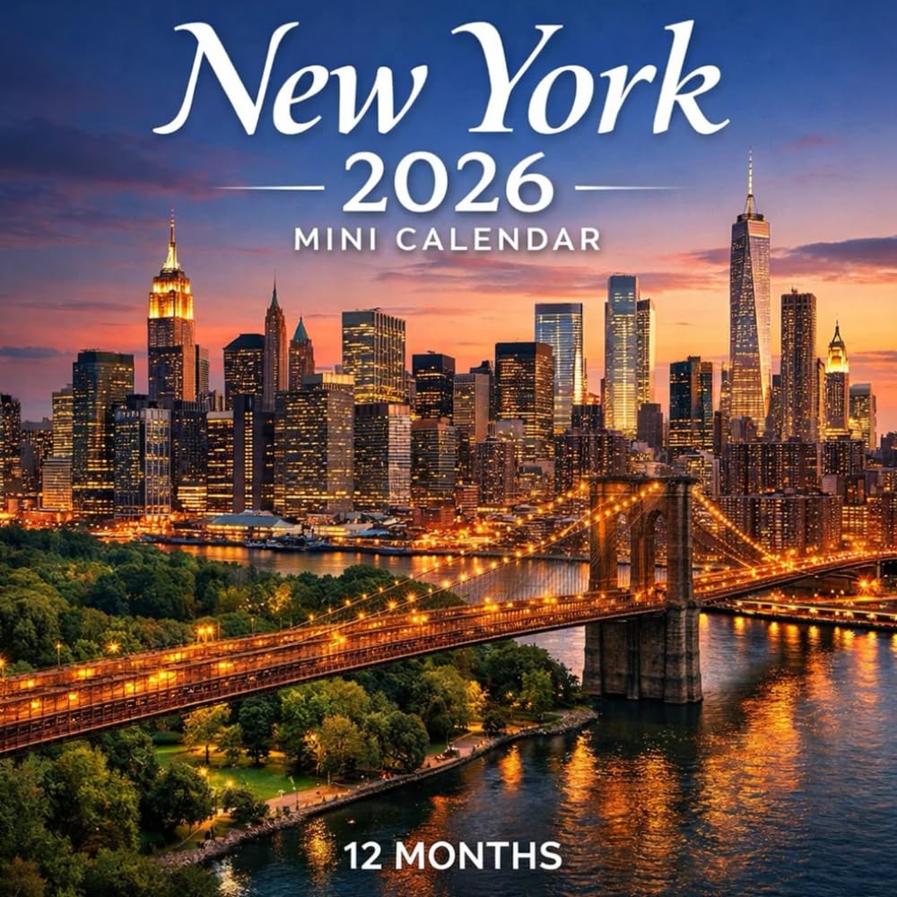 2026 New York Mini Calendar , 12 MONTHS