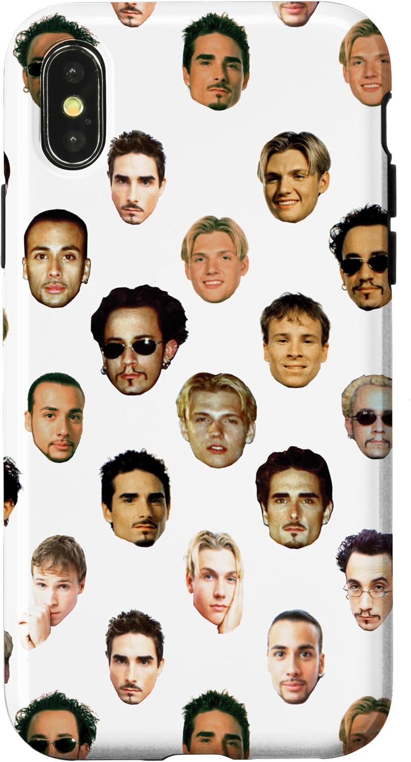Backstreet Boys Repeated Faces White Case for iPhone 14 Pro Max