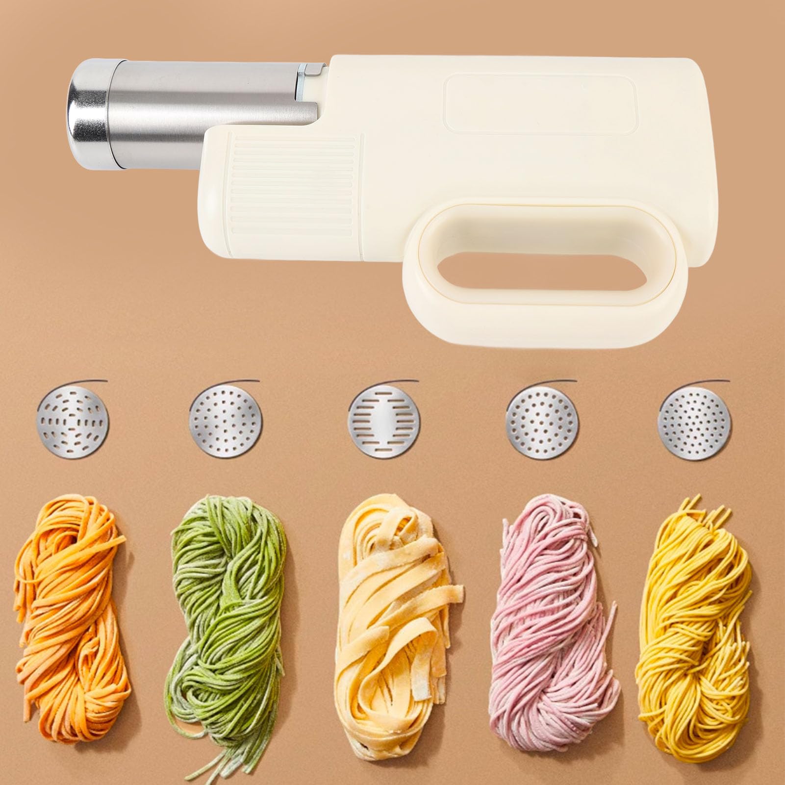 Máquina para Hacer Fideos Eléctrica, Máquina para Hacer Fideos de Mano, Prensado de Masa Eficiente para Familias Ocupadas y Entusiastas de la Pasta, Cocina Doméstica