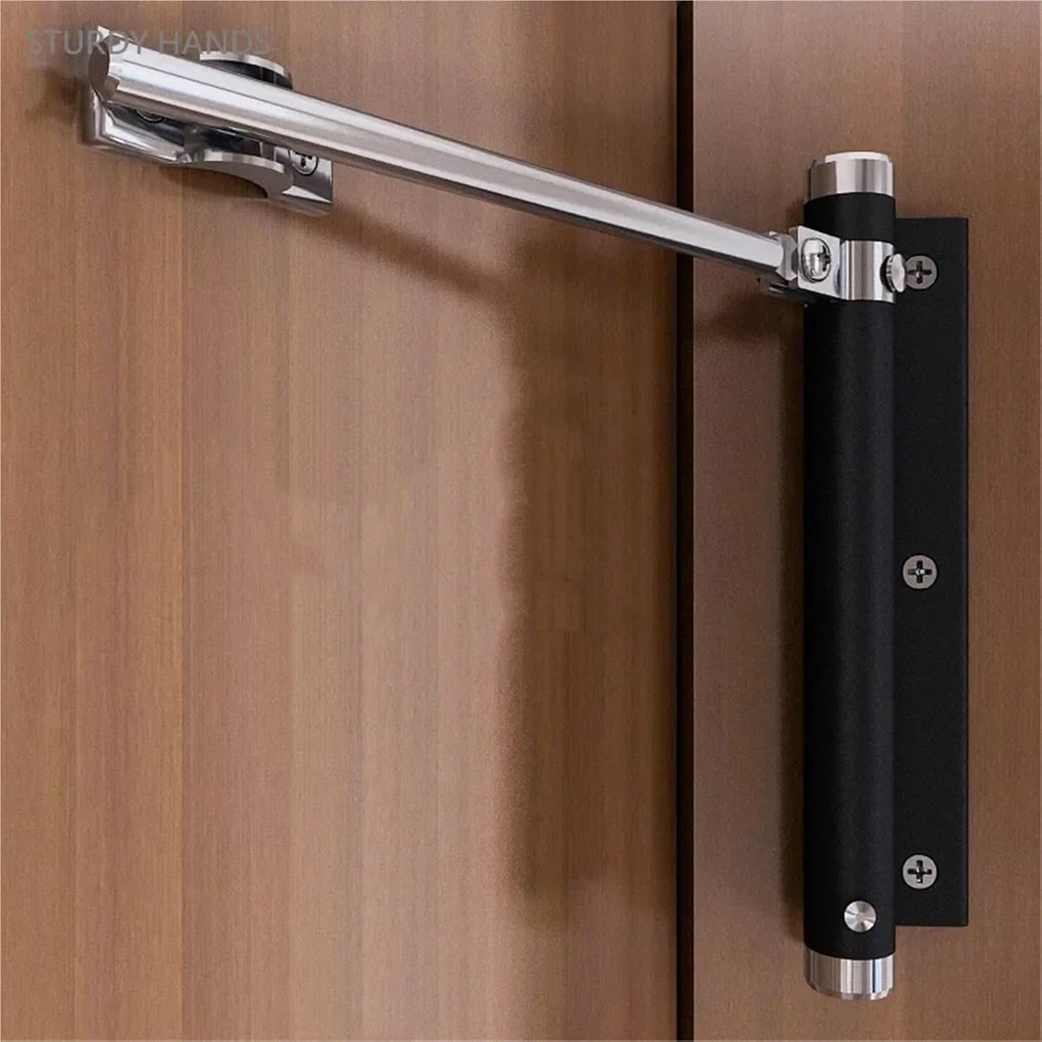 Home Invisible Door Hinge Automatic Closing Return Device Bedroom Door Spring Buffer Hinge Door Closers Indoor Hardware Supplies 1Pcs(B3)