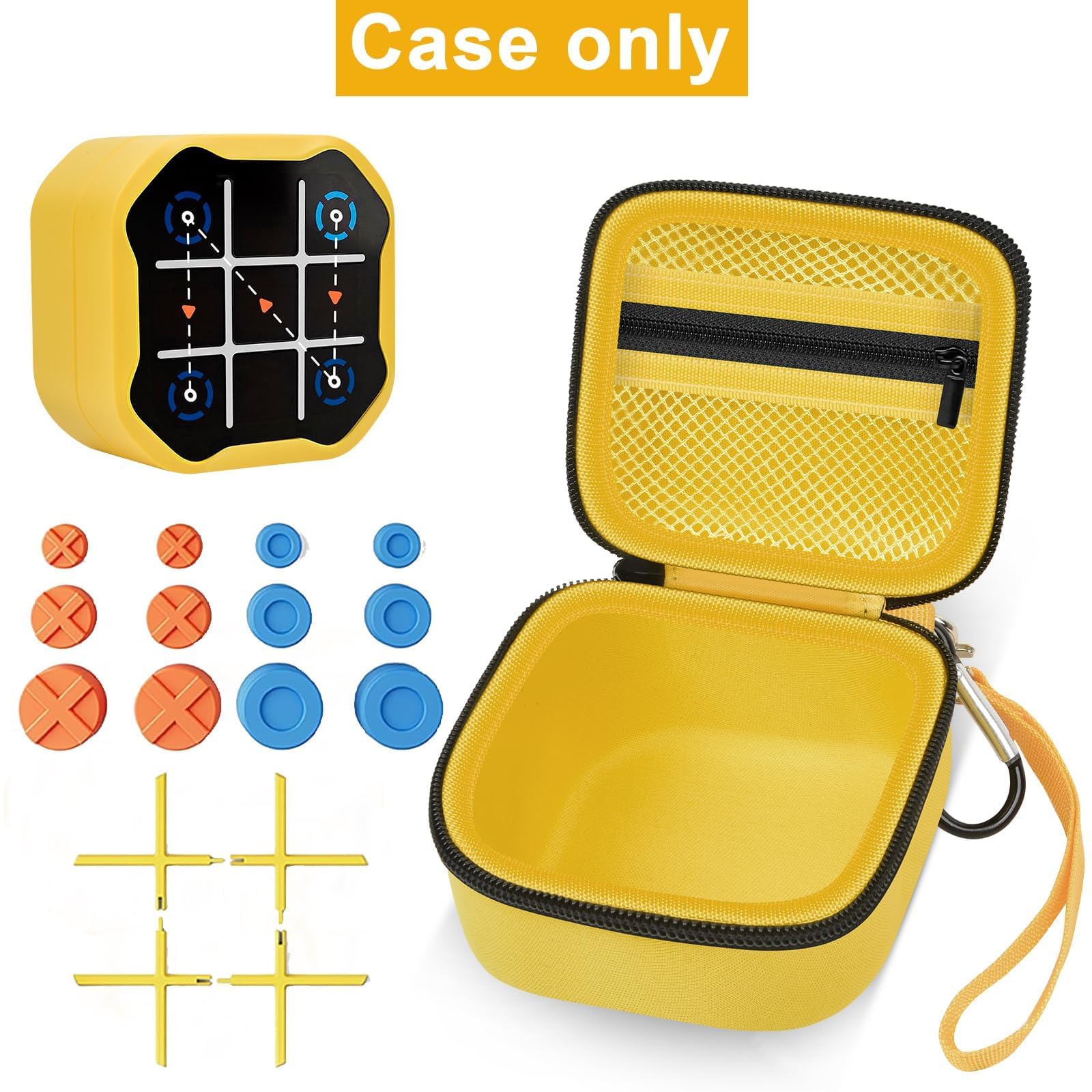 GWCASE Case Compatible with GiiKER Tic Tac Toe Bolt Game 3-in-1 Handheld Puzzle Console, Fidget Toys Board Games Storage Organizer Holder Box for Kids and Adults (Bag Only)