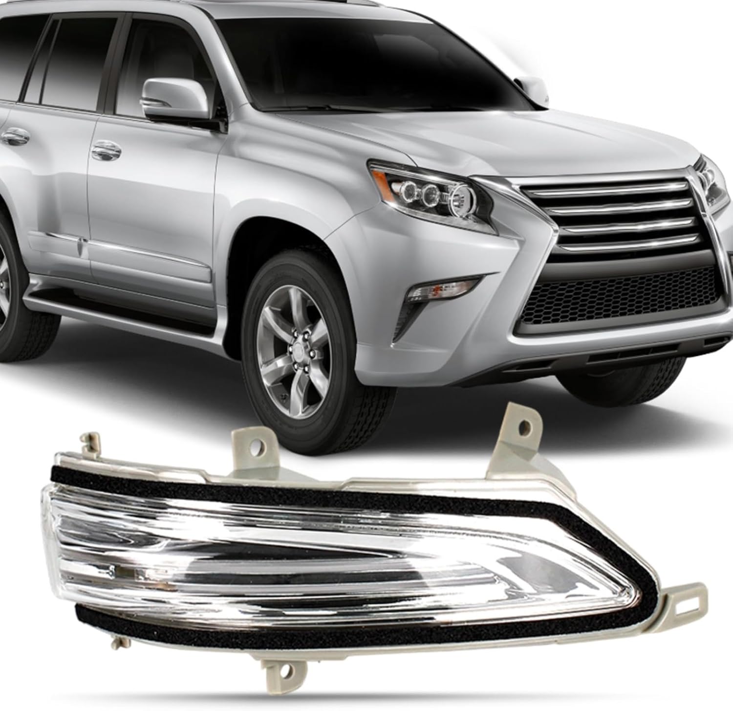 Right Passenger Side Mirror Turn Signal Lights lamp Fit for 2010-2020 Lexus GX460 & for 2013-2020 Lexus LX570, Side Door Mirror Blinker, LED, Clear lens, 8173060130