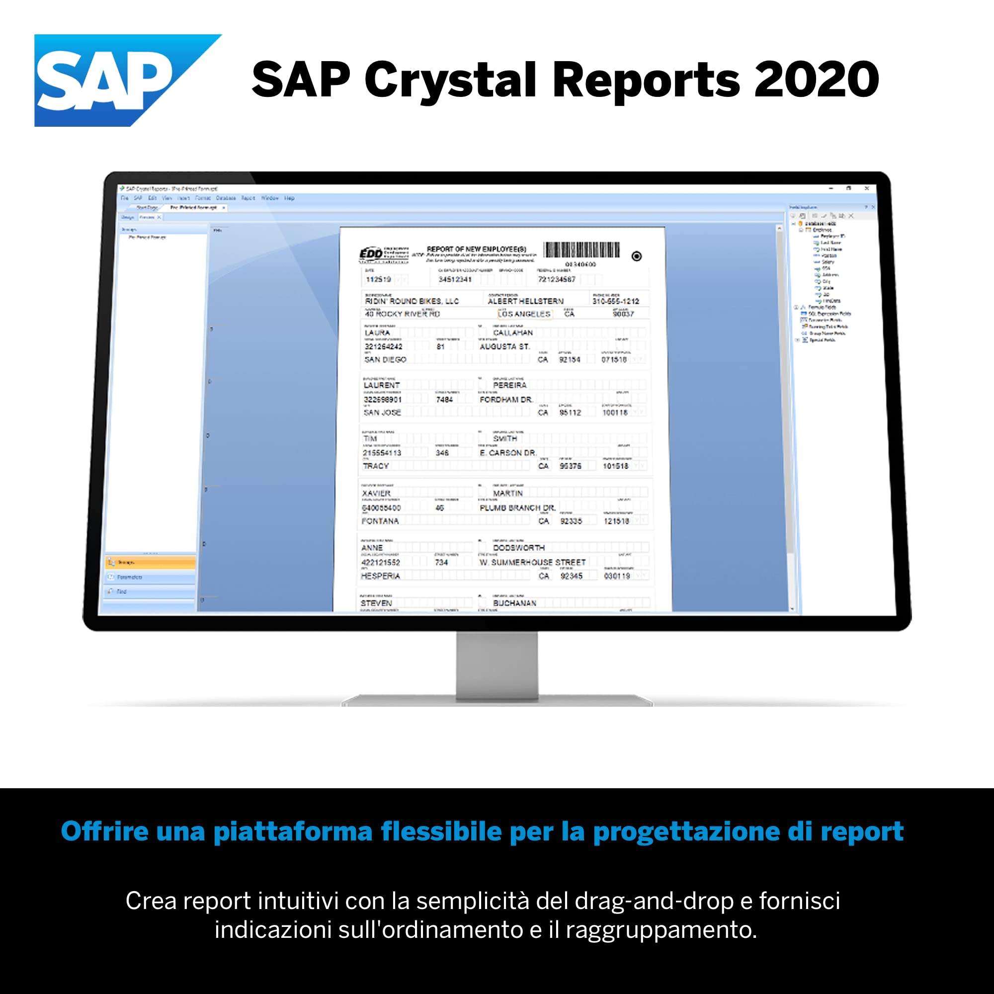 SAP Crystal Reports 2020 Reporting software | Standard | PC | Codice d'attivazione per PC via email