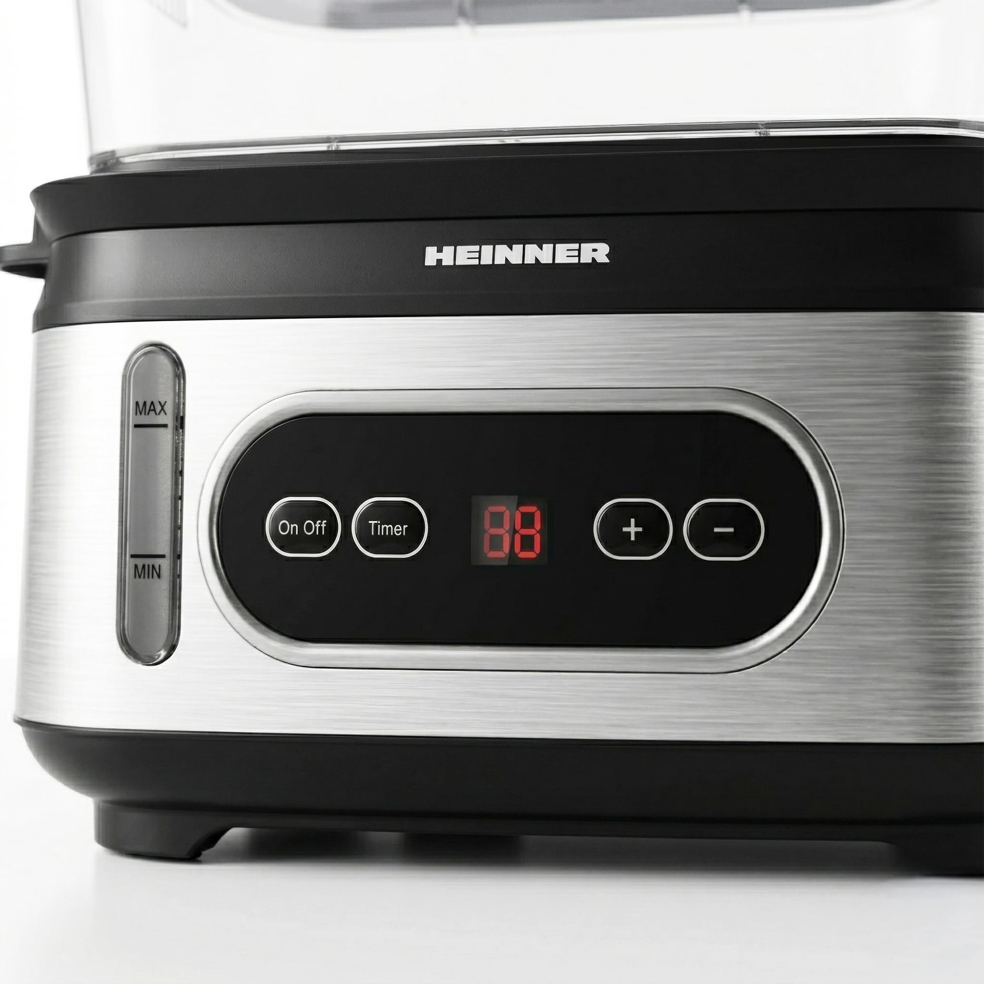 Dampfgarer Elektrisch 9L, 3 Ebenen BPA-frei, LED-Display, Digitaler Timer 0–90 Min, Startvorwahl 12 Std, Abschaltautomatik, Spülmaschinengeeignet, inkl, 950 W, Modell ONE STEAM HSA-D950SS