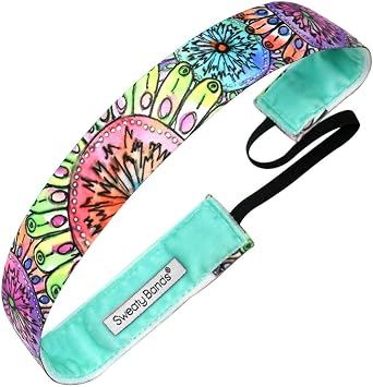 Sweaty Bands Kabloom No-Slip Velvet-Lined Sports Headband | Exercise Headband for Women and Girls, One Size Fits All