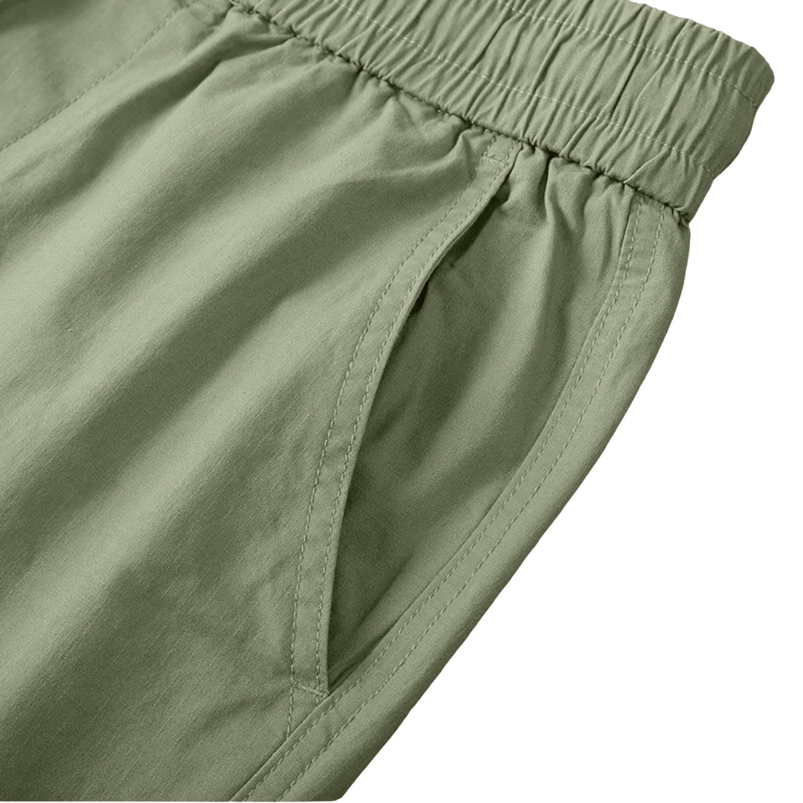 Short chino fin et léger en lin pour homme