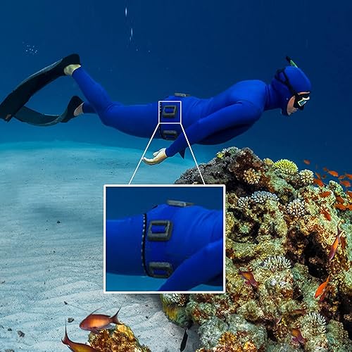 Miniatura 6 de yonsub Pesas de buceo de borde diseñado para cinturón de peso de buceo, color negro (1 lb-4.5 lb-2 kg) con revestimiento de plomo para buceo, pesos