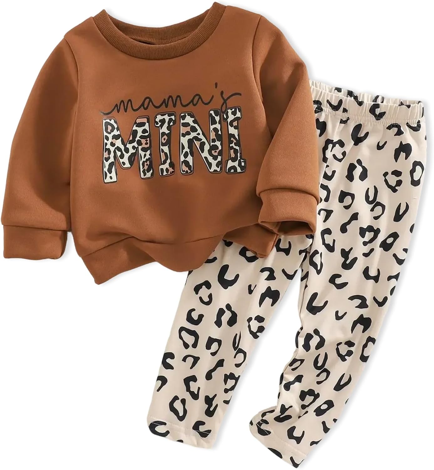 ChérieMoi Baby Girl Clothes Toddler Fall Winter Outfit Infant Ruffle Long Sleeve Sweatshirt Floral Legging 2PCS Pants Set