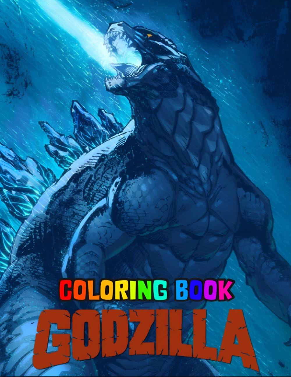 Coloring Book: Simple & Relaxing Godzila Designs for Stress Relief