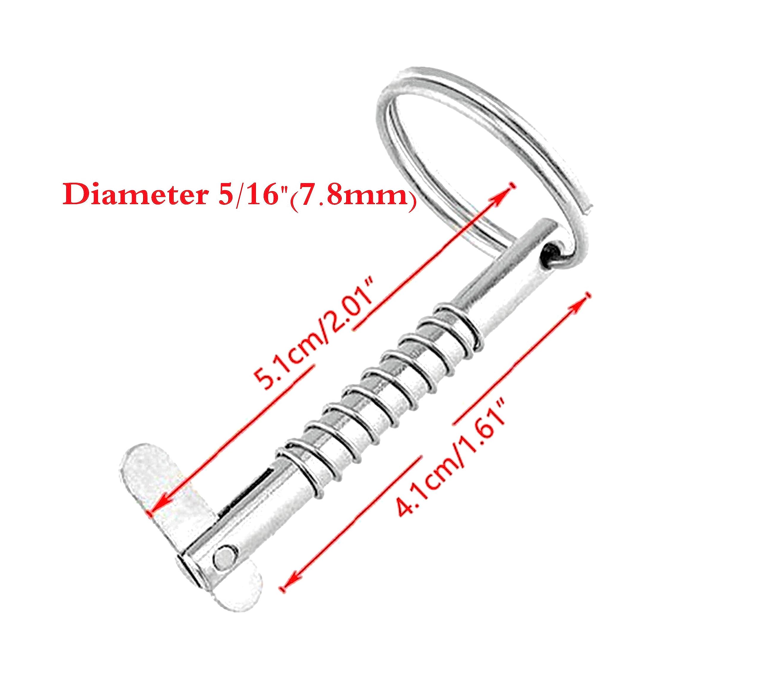 Lot De 4 Broches à Dégagement Rapide Uxcell - Diamètre 5 Mm, Longueur 41 Mm, Ressort Et Came - Neuf