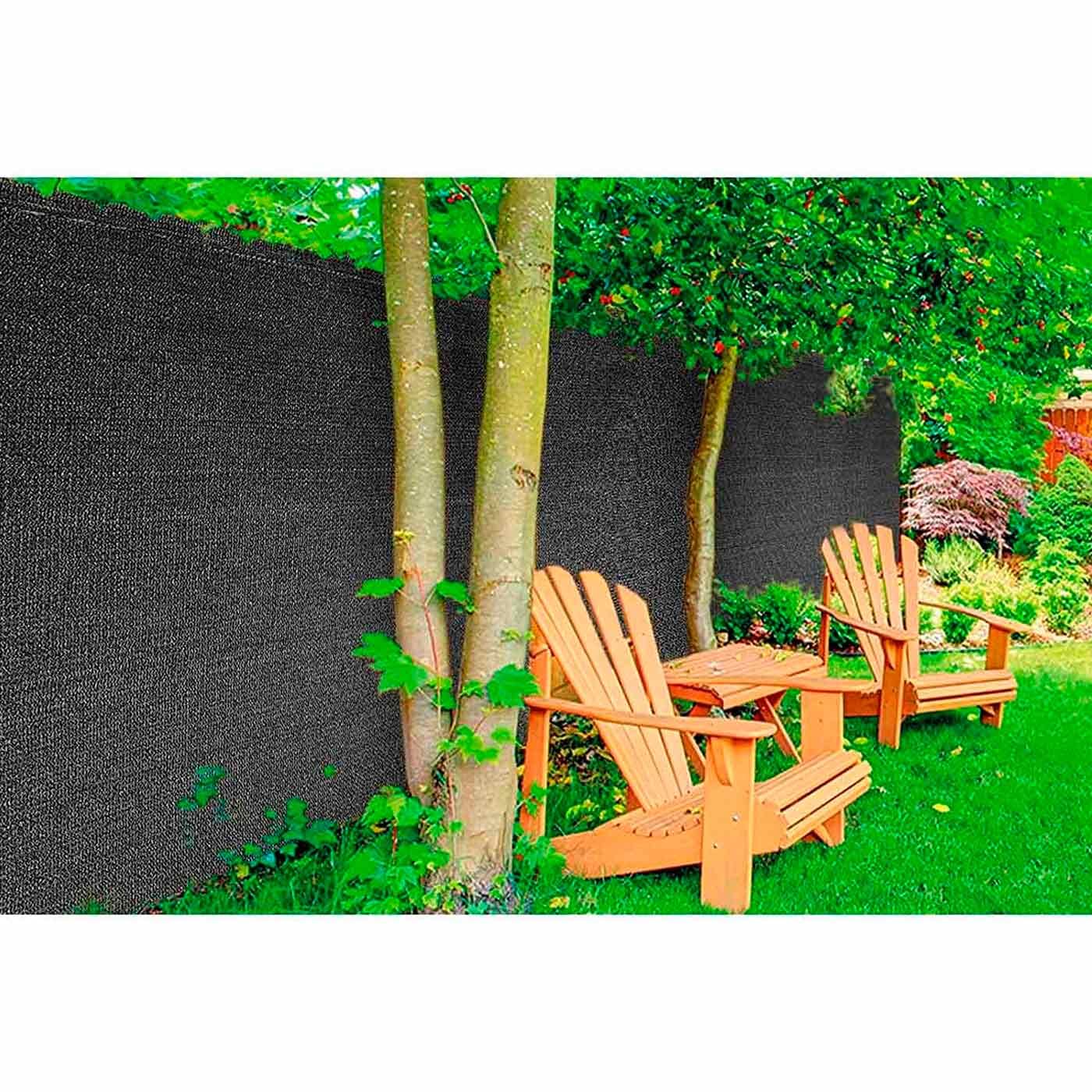 Acan Tradineur - Rollo de Malla de sombreo tupida, Cierre de ocultación de 120 g/m2, Alta Resistencia, Tela para cercar Jardines, fincas, huertos, Vallas (Negro - 2 x 10 m)