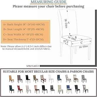 SPRINGRICO Chair Covers for Dining Room Set of 4, Stretch Dining Chair Cover, Washable Spandex Kitchen Parsons Chair Slipcovers, Removable Seat Protector for Home or Party (4 Pack, Garden Wind)