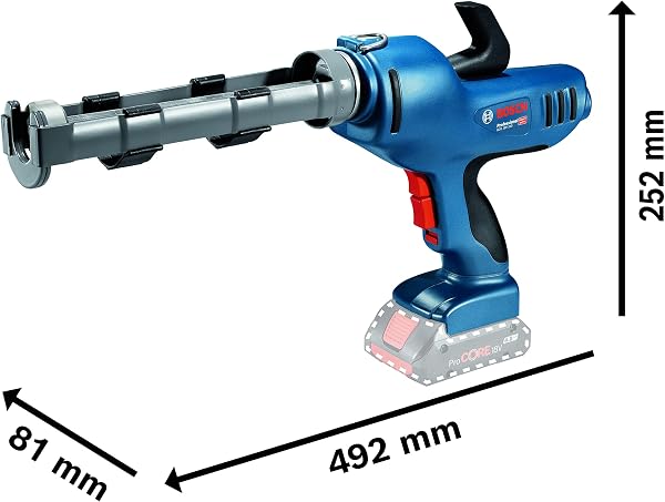 Bosch Professional System pistolet à cartouche sans-fil GCG 18V-310 (force de poussée de 3,5 kN, capacité max. des cartouches 310 ml) - 3