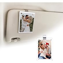 Gift for Boyfriend Husband Girlfriend Car Decorations Interior Picture Holder, Car Visor Photo Clip Magnetic Frame Valentine's Day Personalized Photo Gifts Cute Car Decor Accessories 3.5 x 2.4 inch (1 PC)