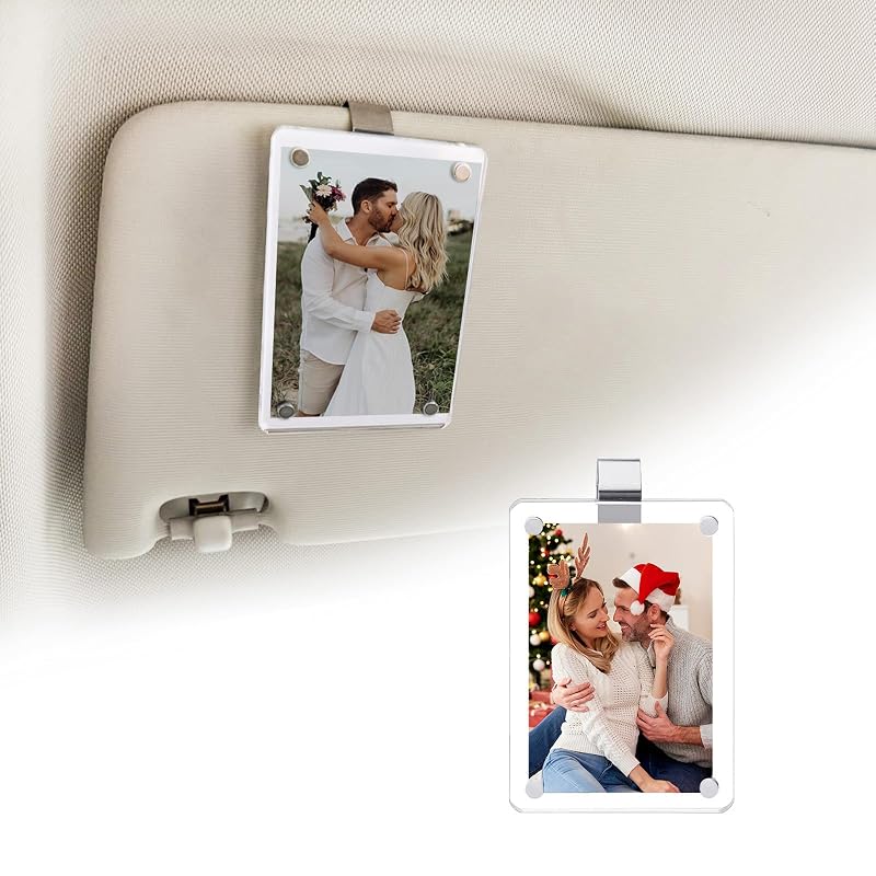 Porta-Foto Magnético para Para-Sol de Carro em Acrílico GoHere 8,9 x 6,1 cm, 1 unidade