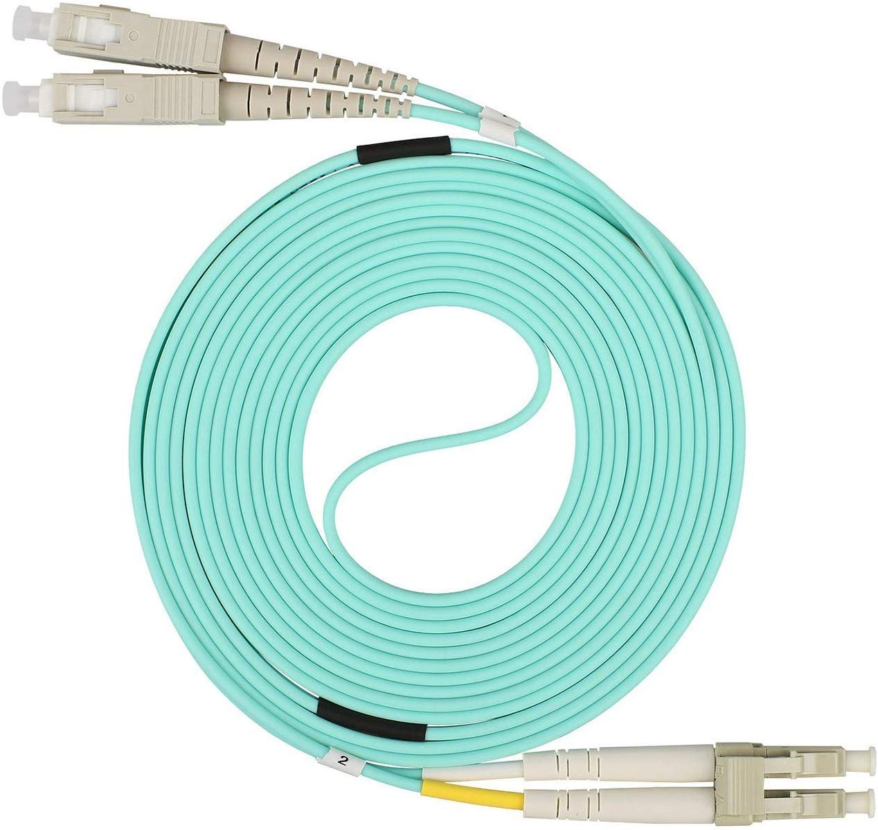 DKURVEFiber Optic Cable - OM3 LC to SC Multimode Duplex 50/125um (3m)
