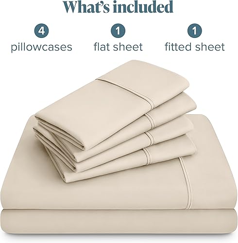 Vista 7 de Bare Home Hotel Luxury - Juego de sábanas King extrasuave Juego de 6 piezas Bolsillos profundos Fácil ajuste Fresco y transpirable Resistente a