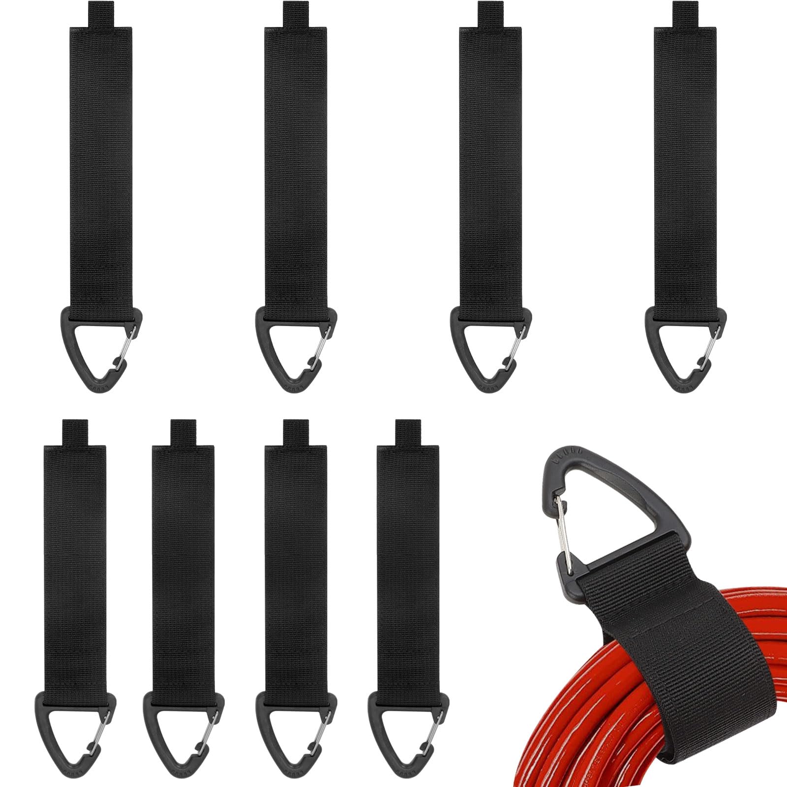 8 Pcs Extension Cord Organizer Hook-and-Loop Storage Straps Heavy Duty Storage Strap for Cables Wires Rope Hoses