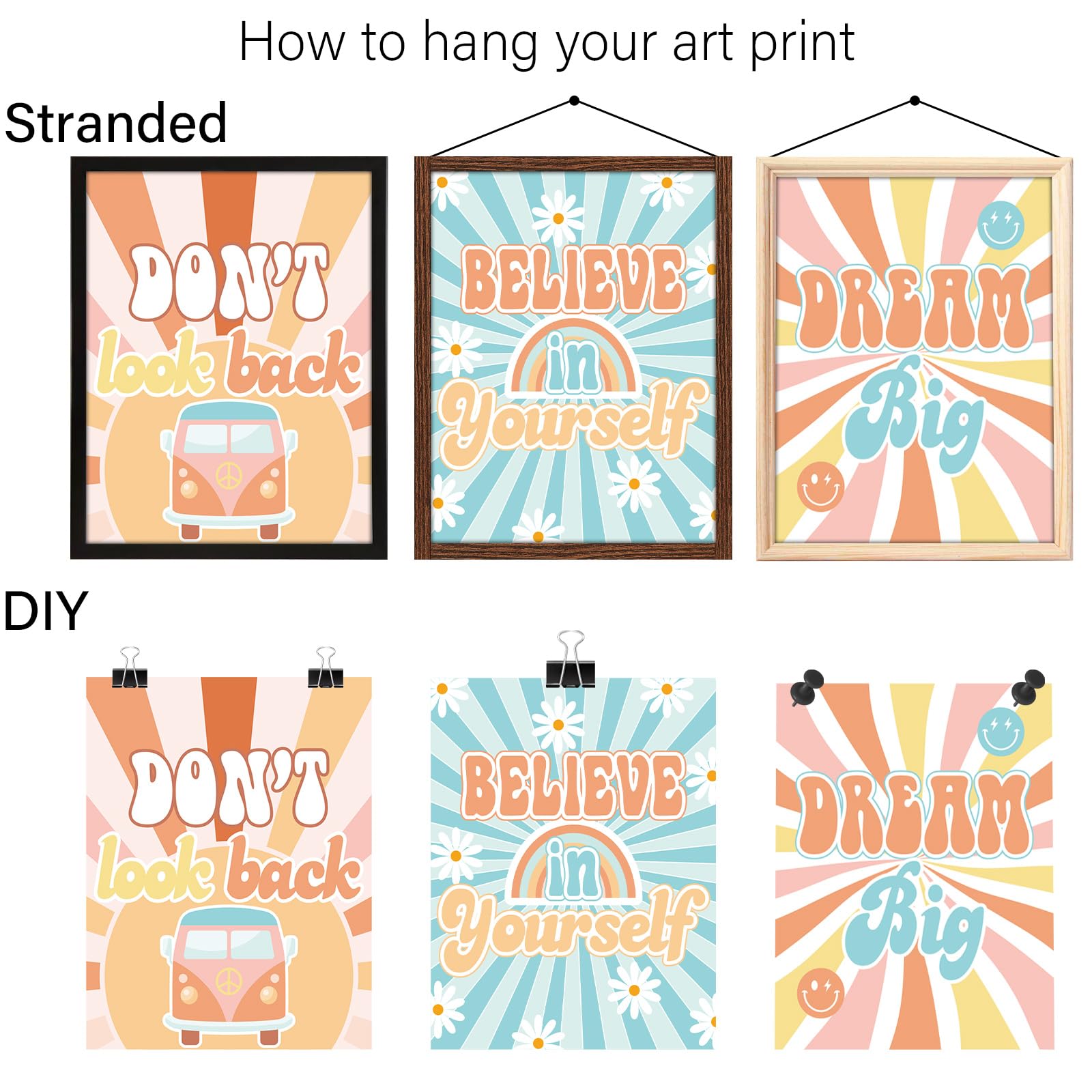 Snapklik.com : ZOIIWA 12 Retro Groovy Classroom Decorations Posters ...