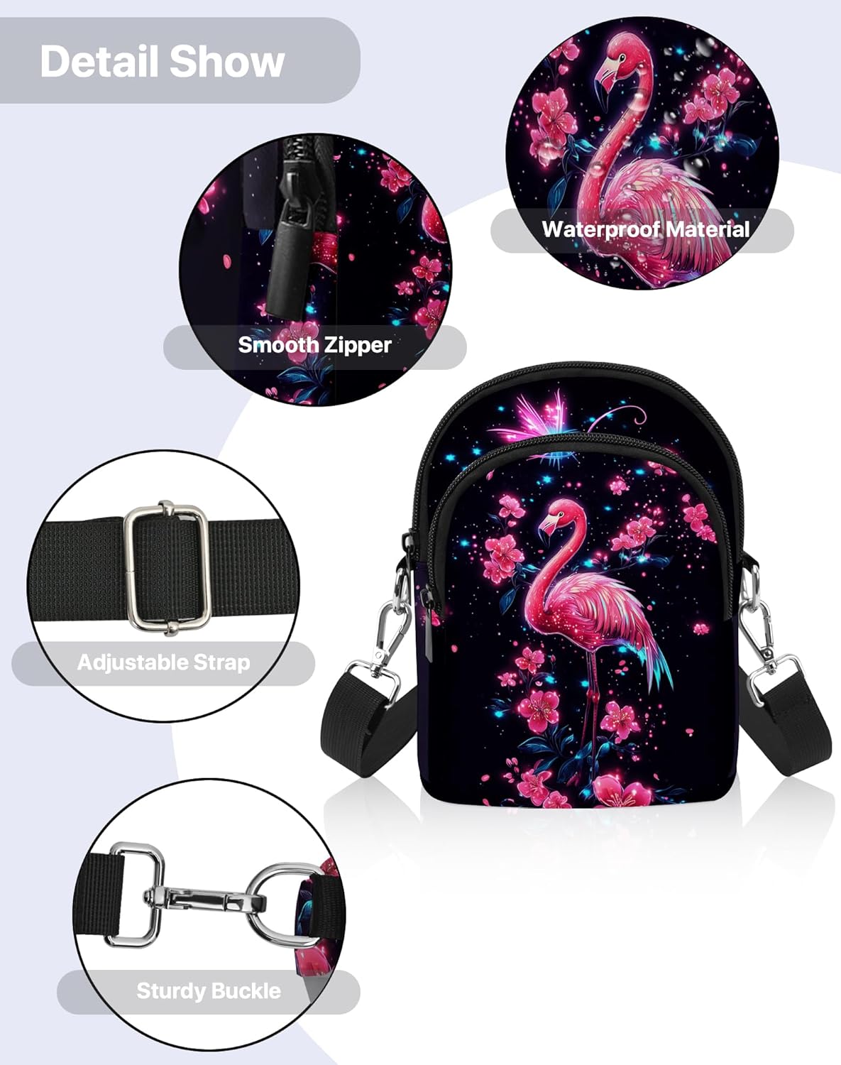 Yrebyou Cell Phone Purse Small Crossbody Bags for Women Shoulder Strap Wallet Casual Travel with Adjustable Strap - Image 5