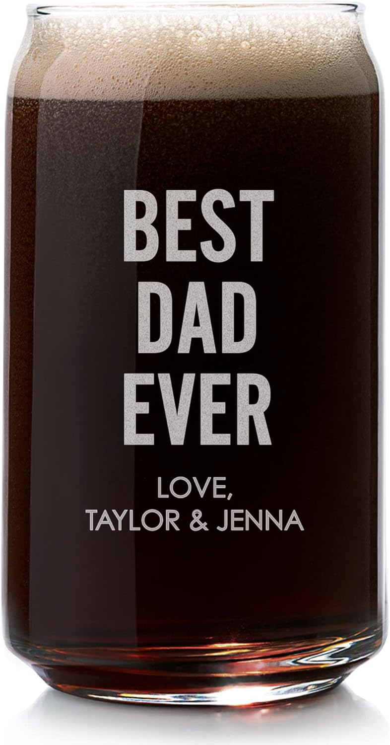 Lifetime Creations Engraved Personalized Best Dad Ever Beer Mug: Large 25 oz Stein, Dishwasher Safe, Father's Day Gift, Gift for Dad, Made in USA