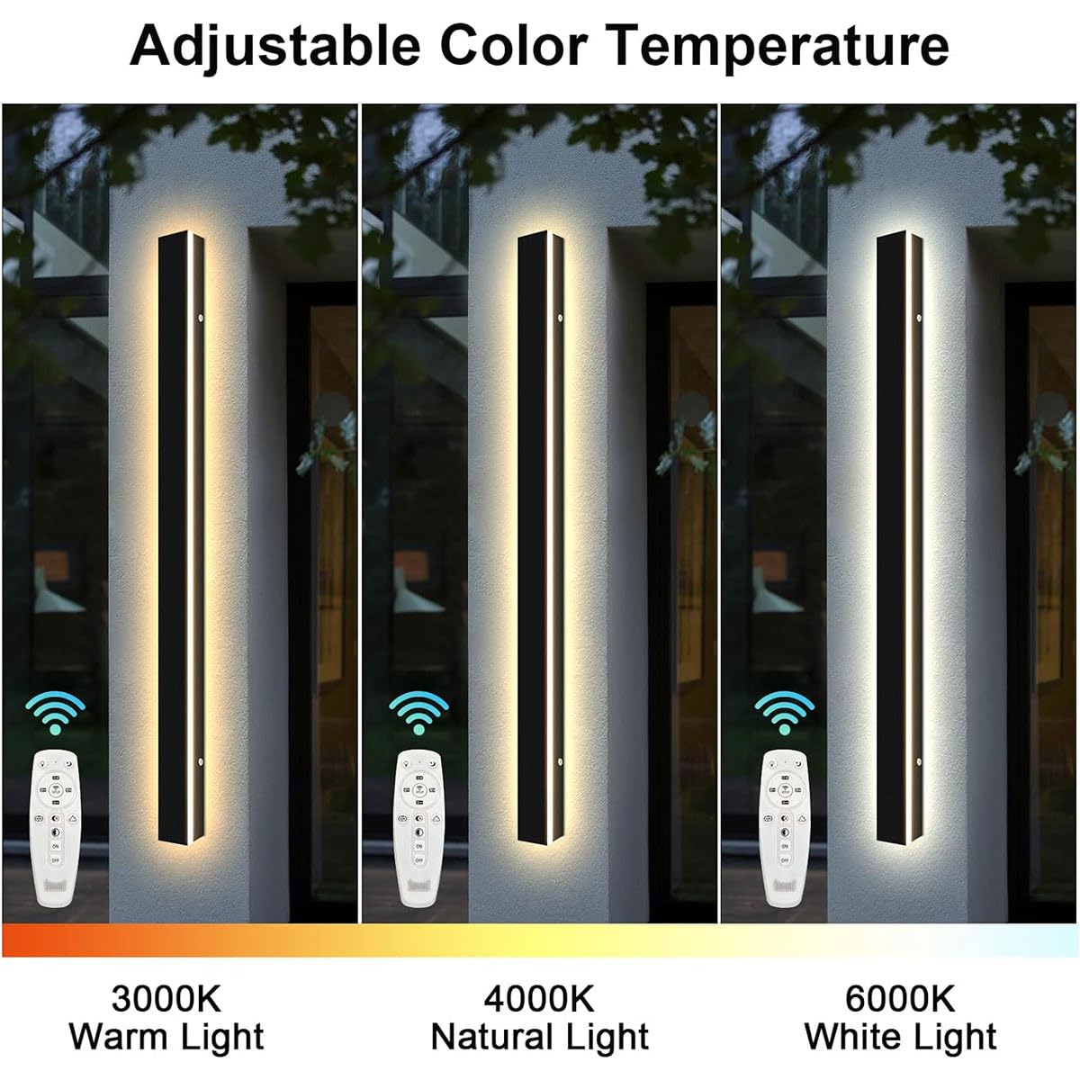 Amazon.co.jp: LED屋外壁ライト、モダンなロングストリップ壁取り付け