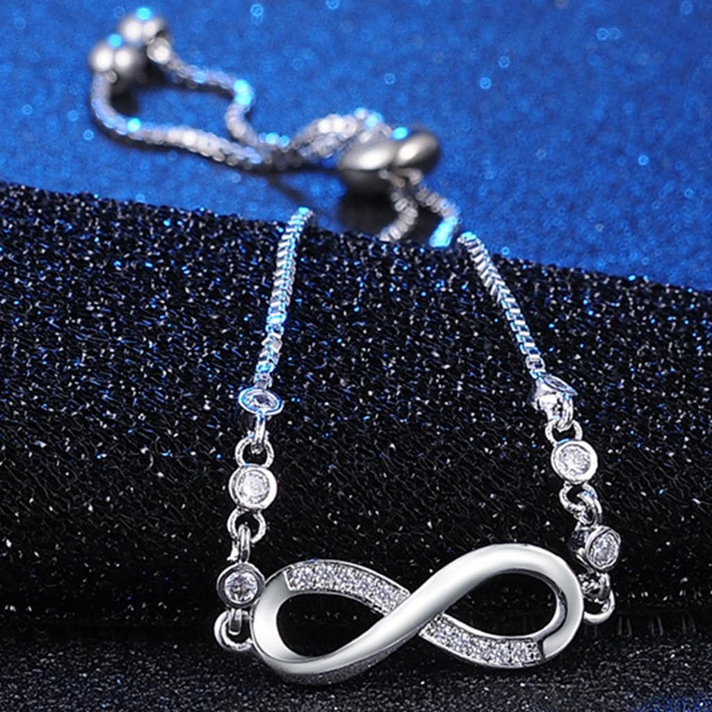 Jude Jewelers Stainless Steel Infinity Charm Wedding Party Holiday Strand Bracelet