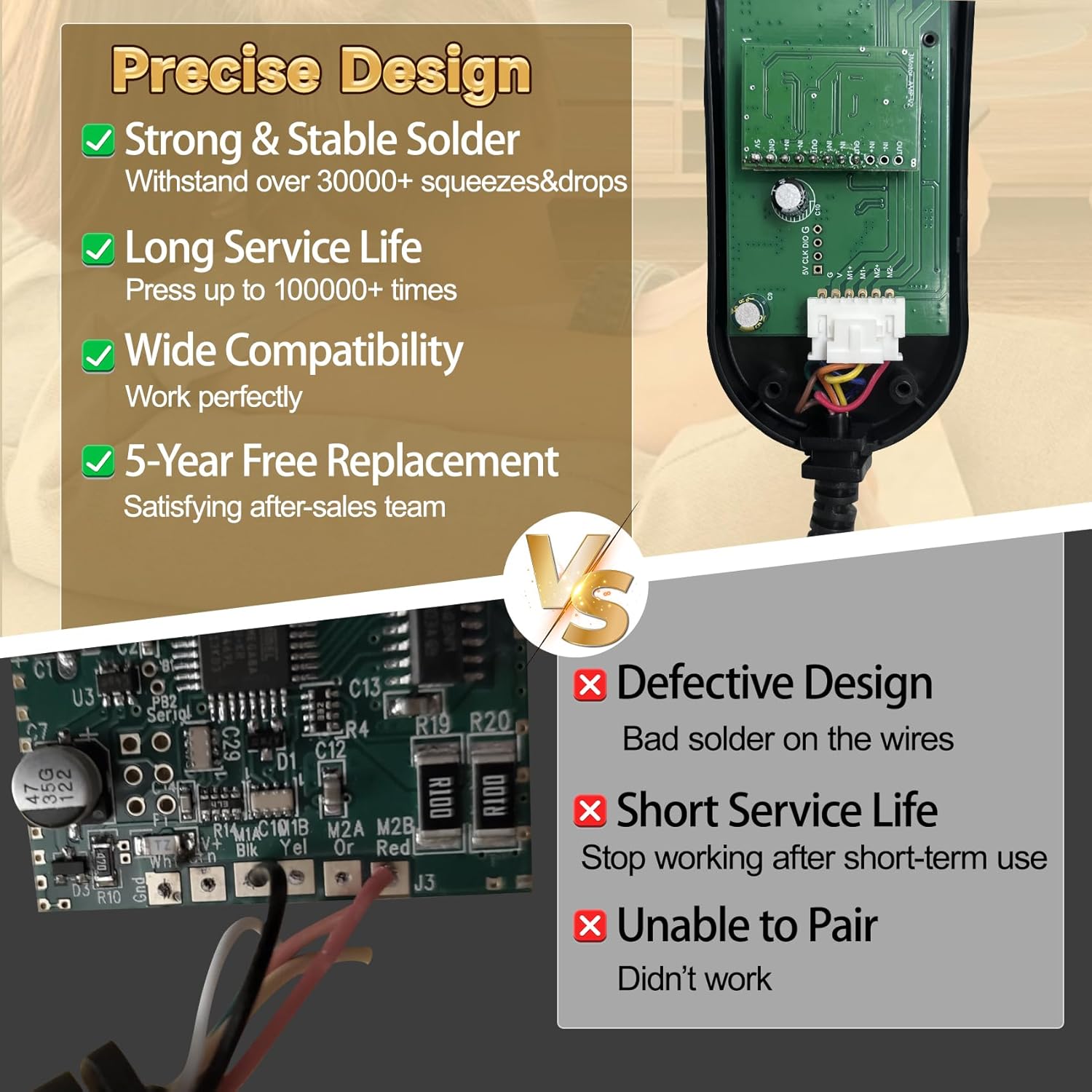 ZKAD-5 5 Pin Lift Chair Remote Only Fit for 2 Motors Golden and Ultra Comfort Chairs with 11 Button(Include SIT or Home, Not Twilight) Remote, Recliner Hand Control Part 5-Years Free Replacement