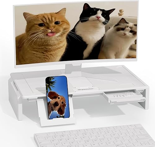 Heymaster Soporte ergonómico para monitor, soporte para laptop, plegable, multiángulo, ajustable, portátil, plegable, con ventilación de calor,