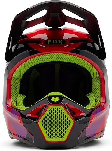Vista 4 de Fox Racing Casco de motocross unisex V1 Emoción roja fluorescente